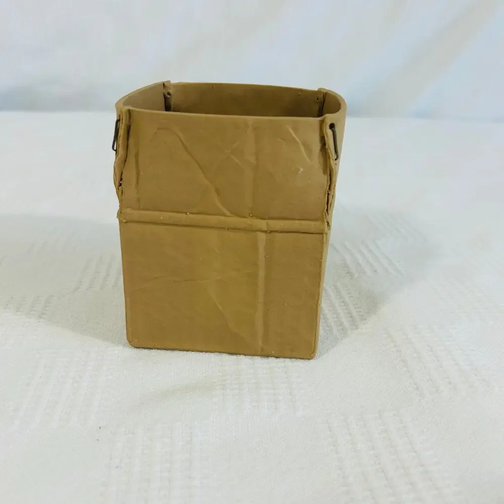 Michael Harvey Vase Pop Art Corrugated Box Rare Vintage Trompe L'oeil Ceramic